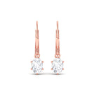 Vibrant Grown Labs-Lab Grown Diamond Solitaire Drop Lever back Earrings