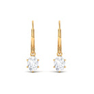 Vibrant Grown Labs-Lab Grown Diamond Solitaire Drop Lever back Earrings