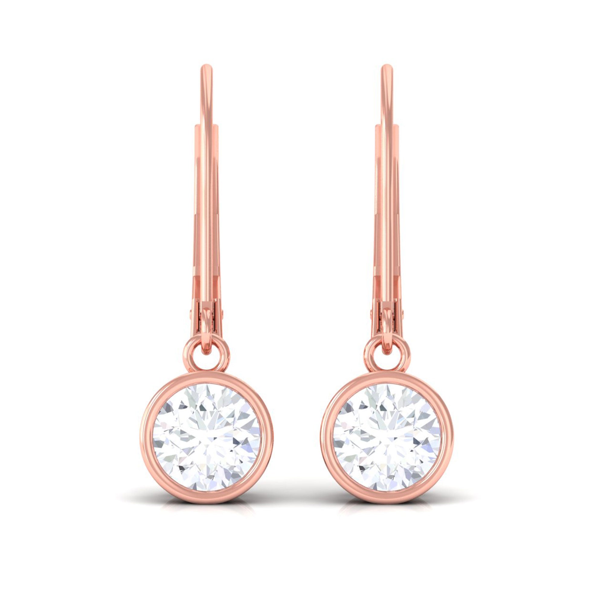 Vibrant Grown Labs-Lab Grown Diamond Solitaire Drop Earrings