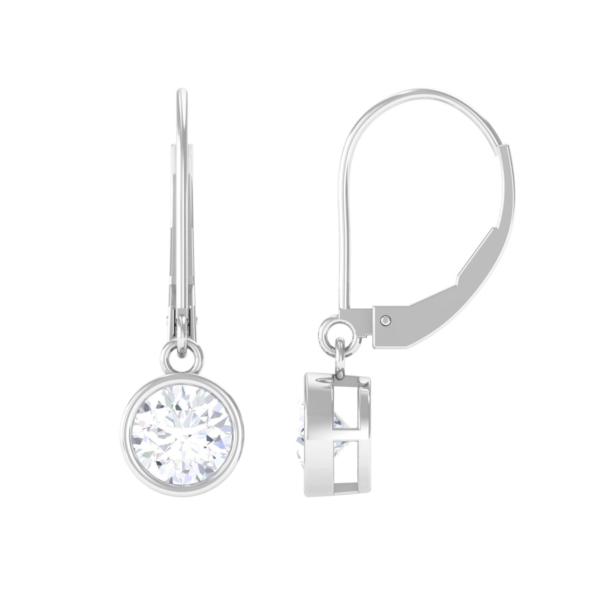 Vibrant Grown Labs-Lab Grown Diamond Solitaire Drop Earrings