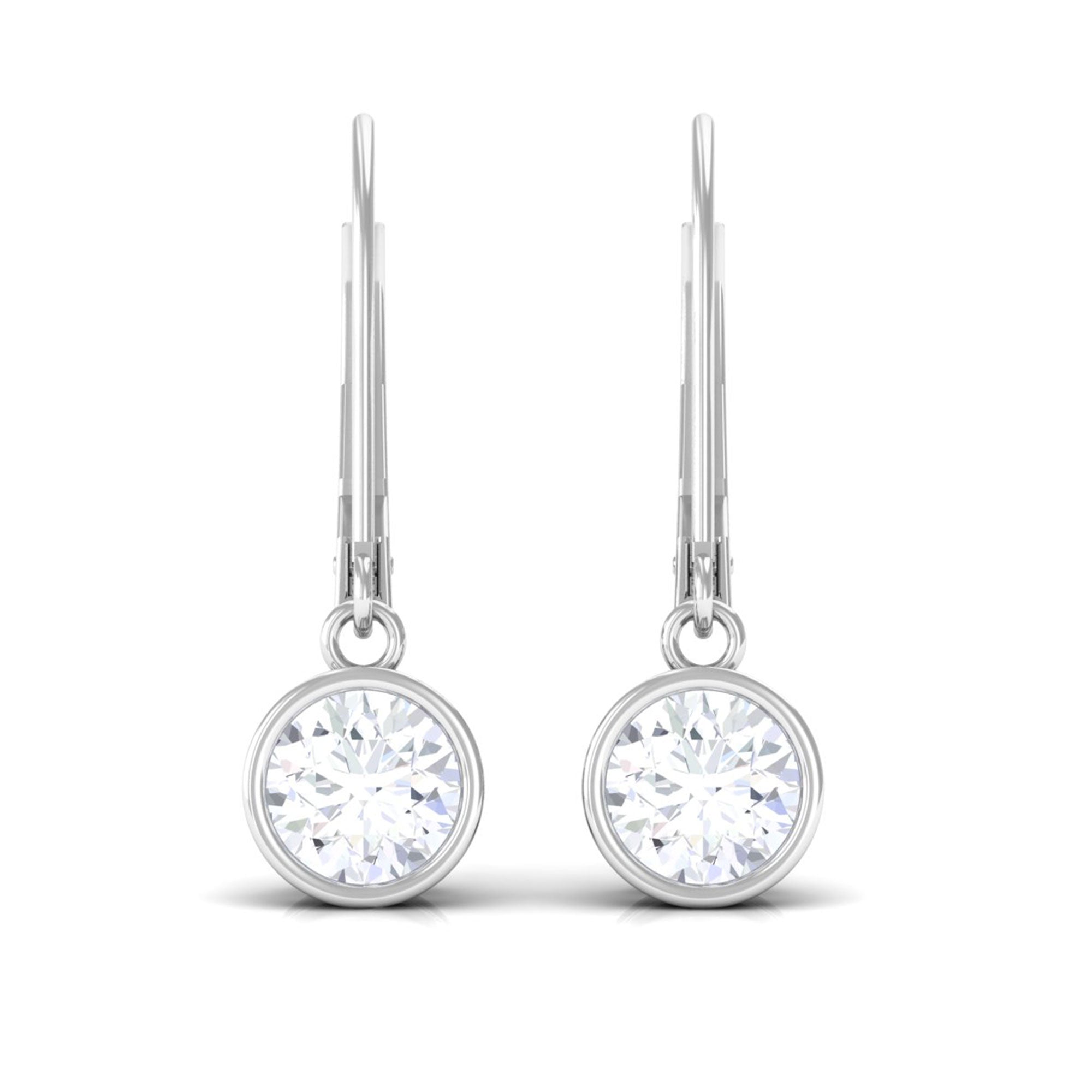 Vibrant Grown Labs-Lab Grown Diamond Solitaire Drop Earrings