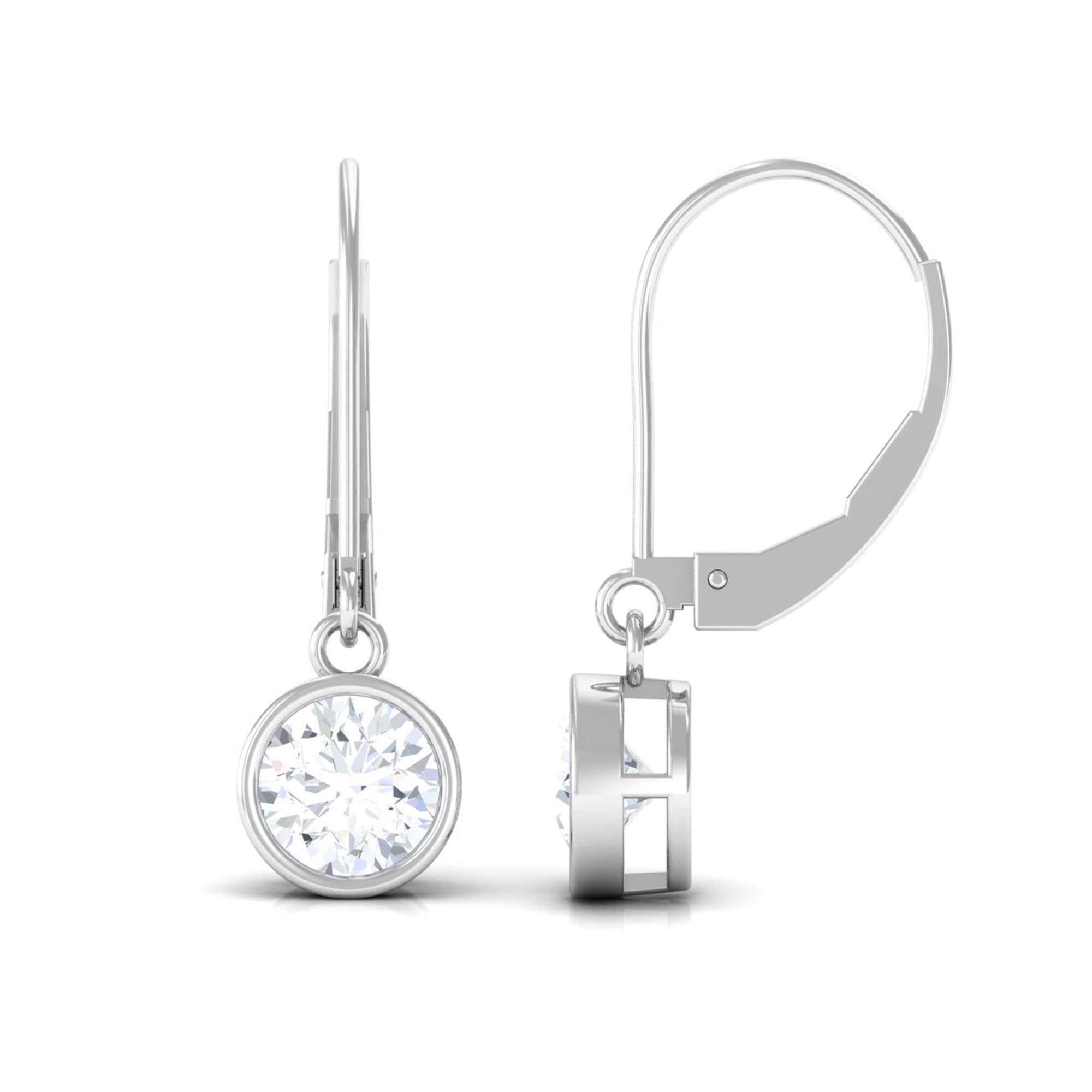 Vibrant Grown Labs-Lab Grown Diamond Solitaire Drop Earrings