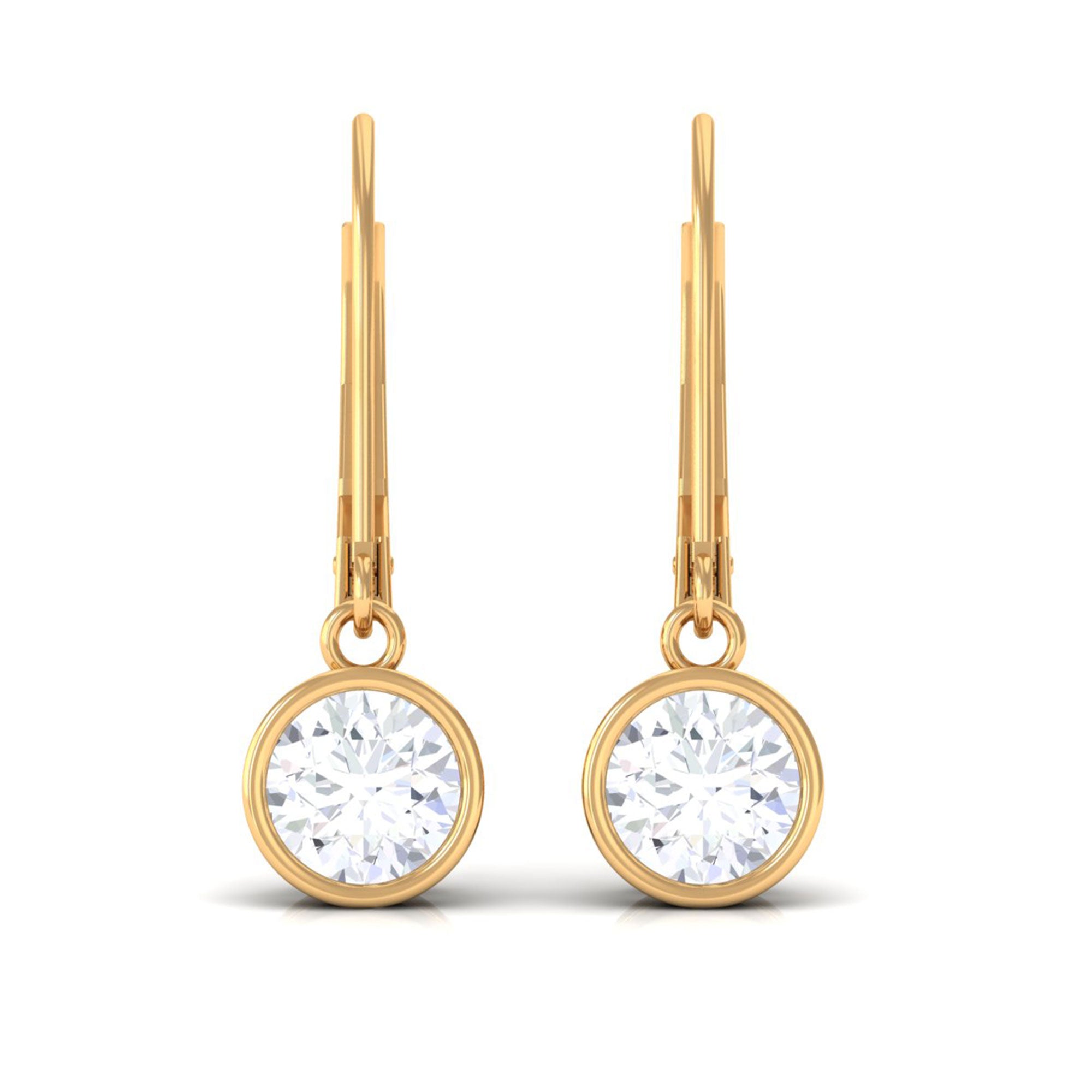 Vibrant Grown Labs-Lab Grown Diamond Solitaire Drop Earrings