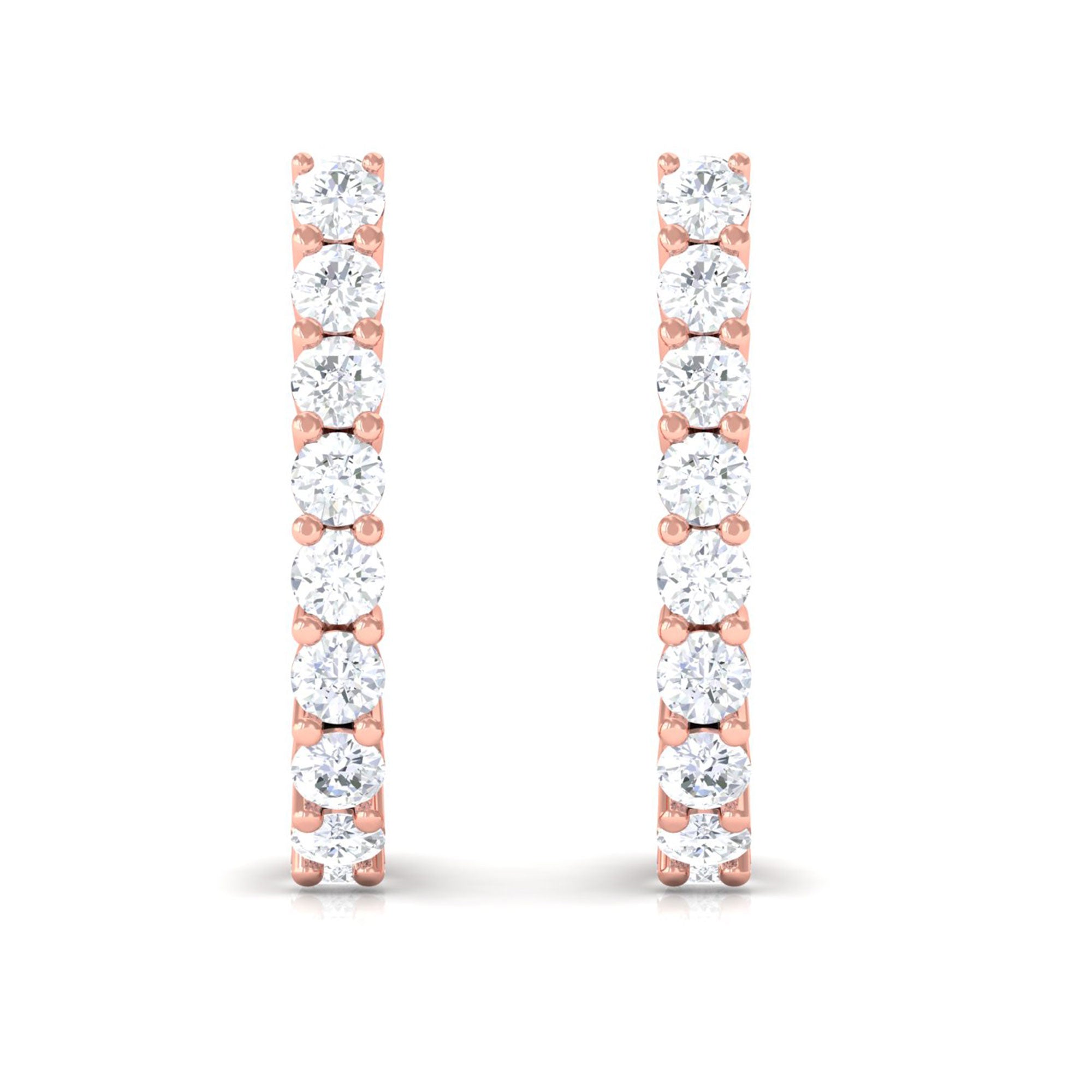 Vibrant Grown Labs-J Hoop Lab Grown Diamond Earrings