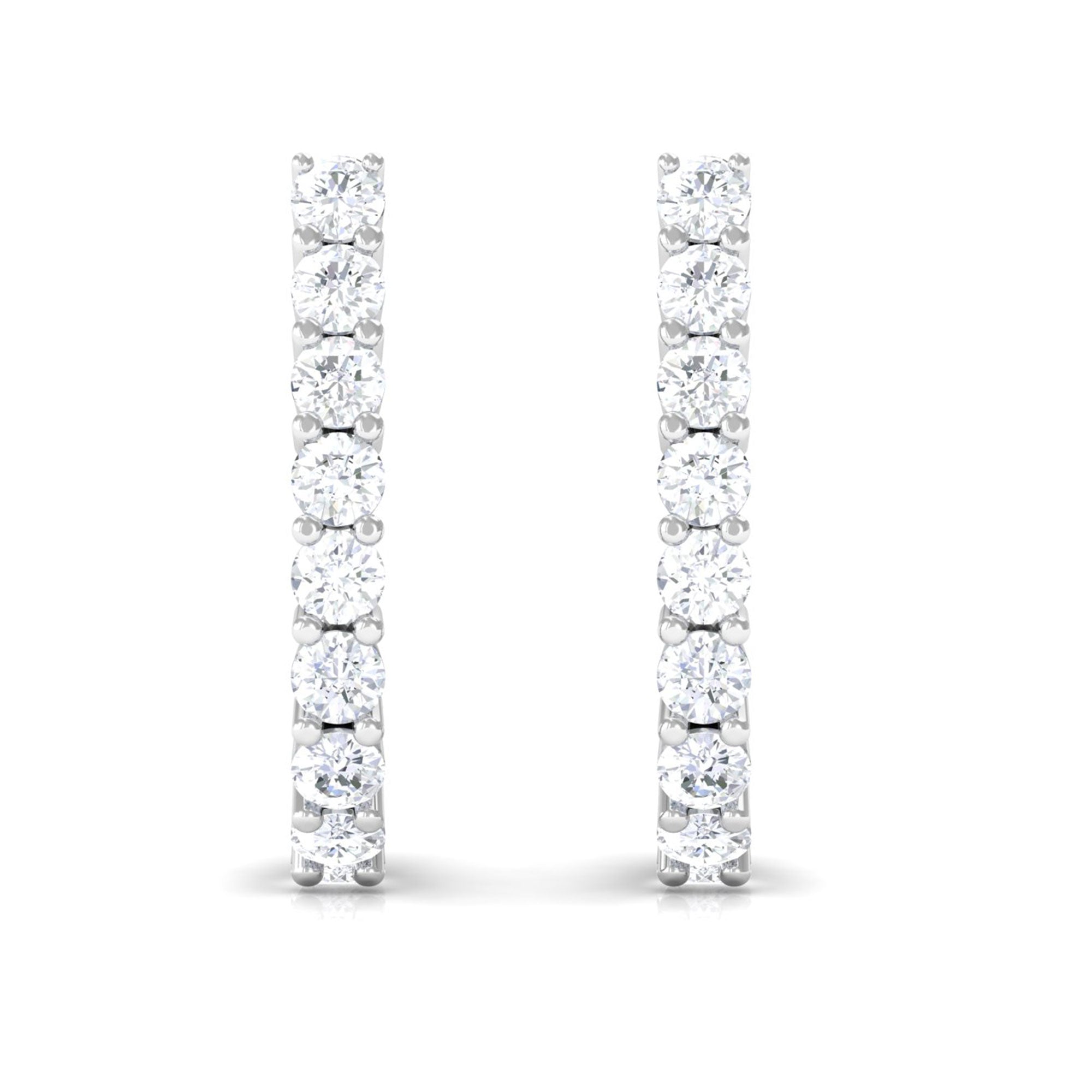 Vibrant Grown Labs-J Hoop Lab Grown Diamond Earrings