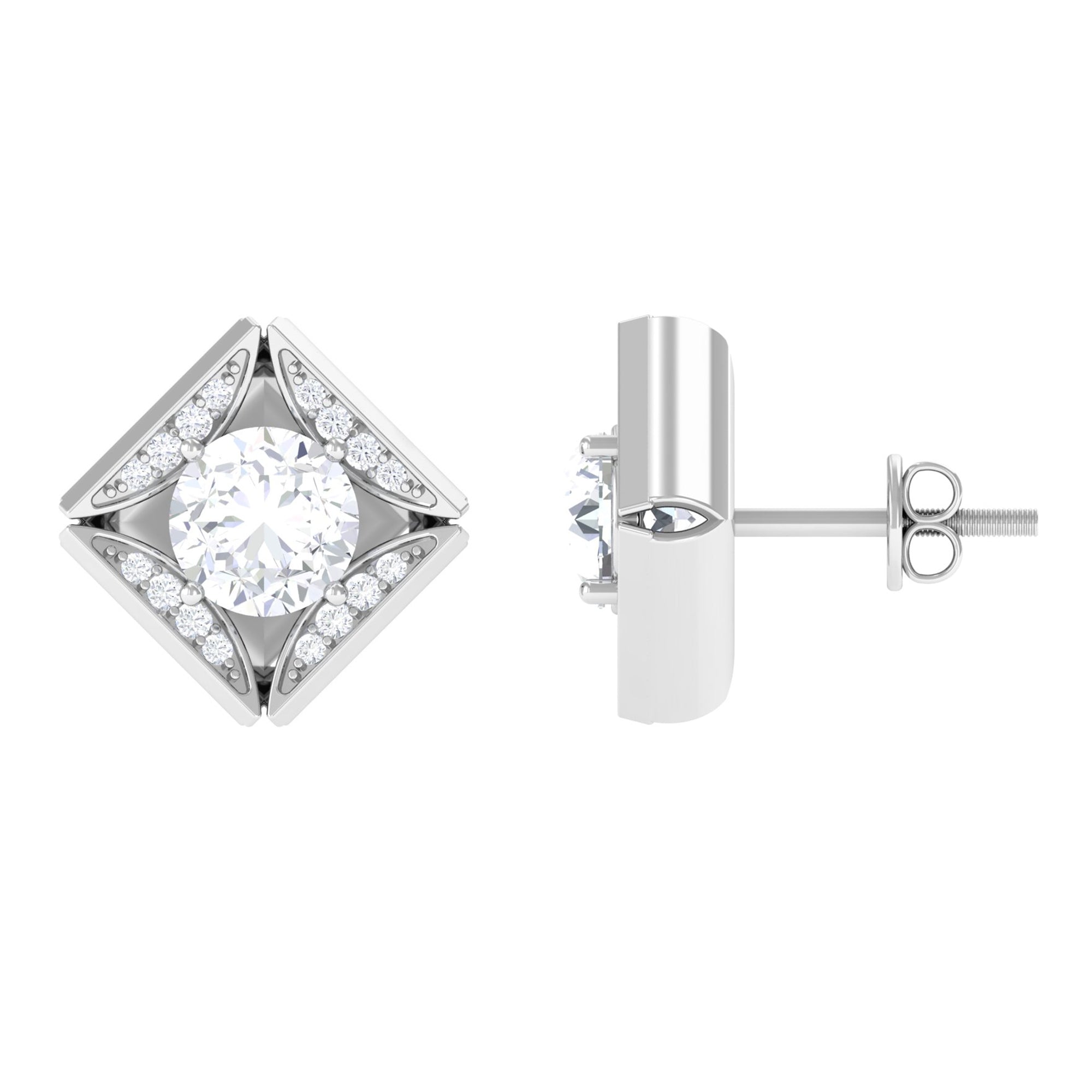 Vibrant Grown Labs-Classic Lab Grown Diamond Stud Earrings