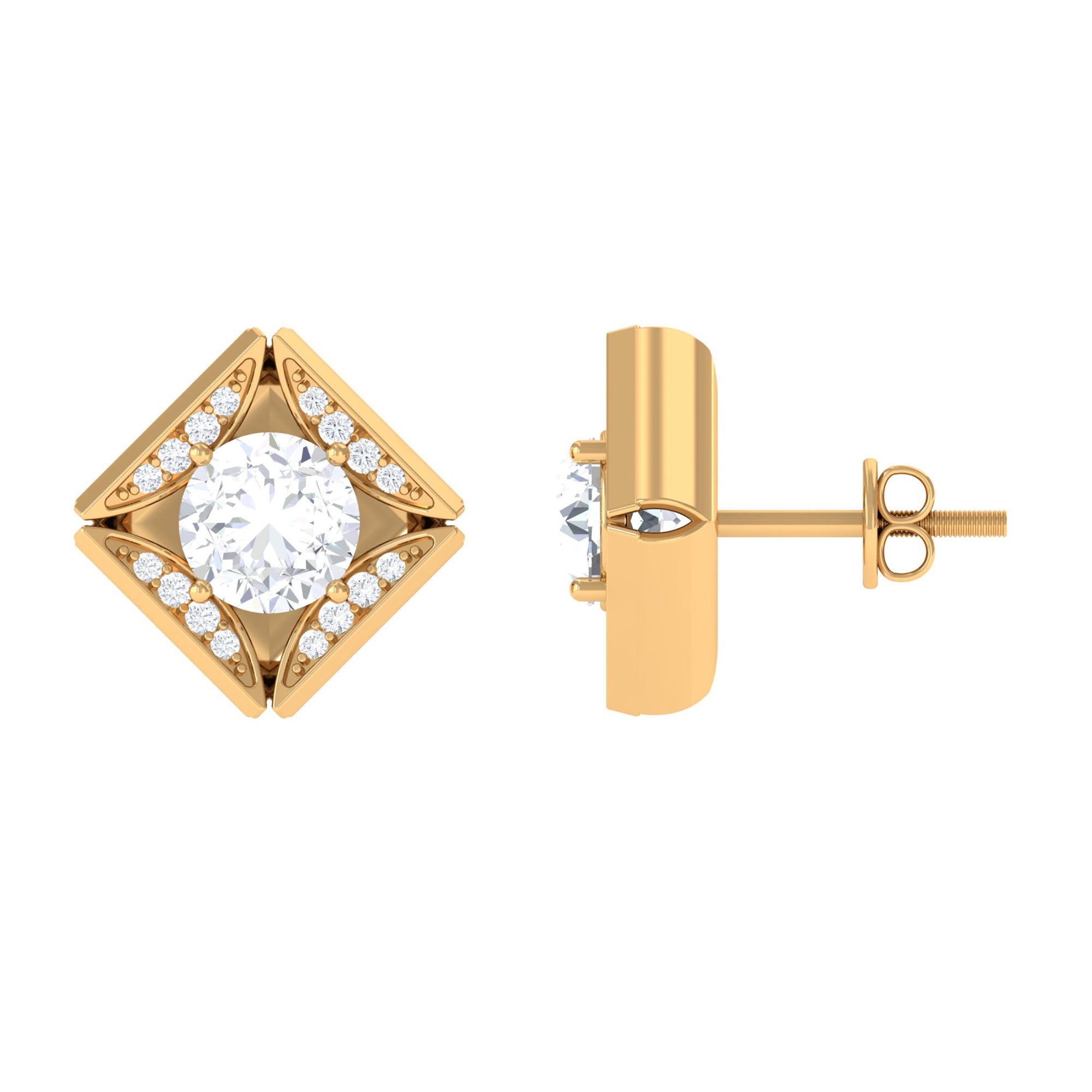 Vibrant Grown Labs-Classic Lab Grown Diamond Stud Earrings