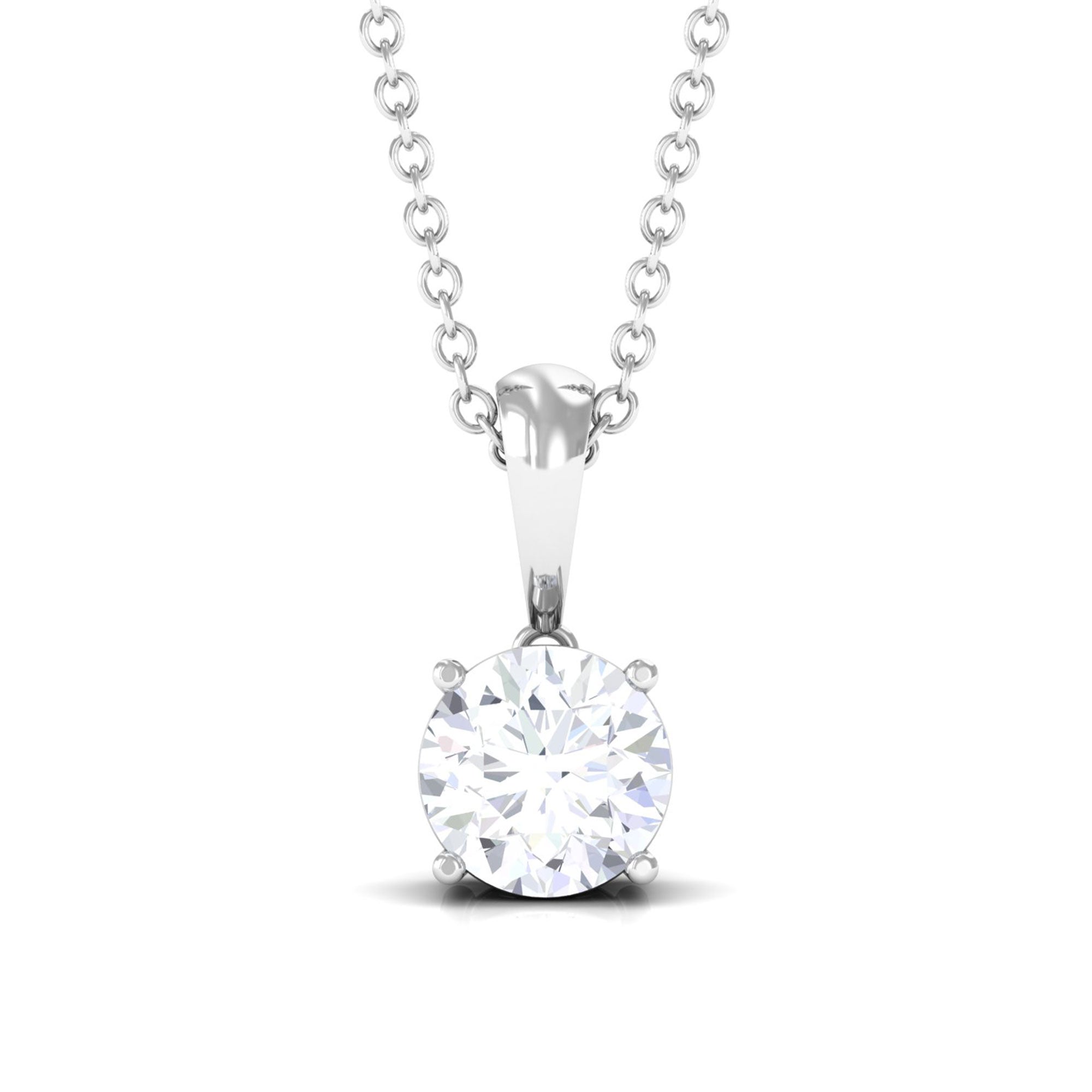 Vibrant Grown Labs-Round Lab Grown Diamond Solitaire Pendant Necklace