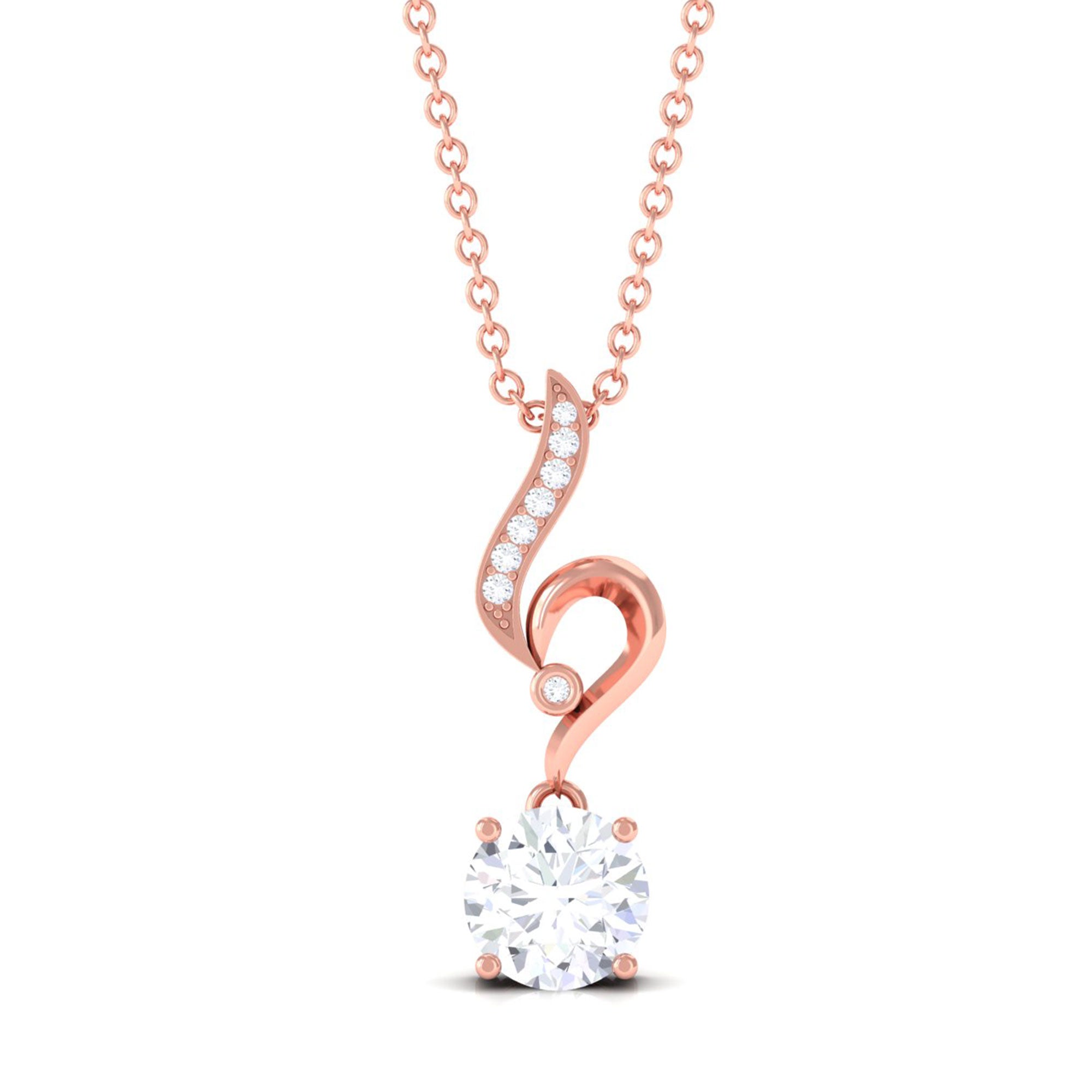 Vibrant Grown Labs-Minimal Lab Grown Diamond Solitaire Pendant Necklace