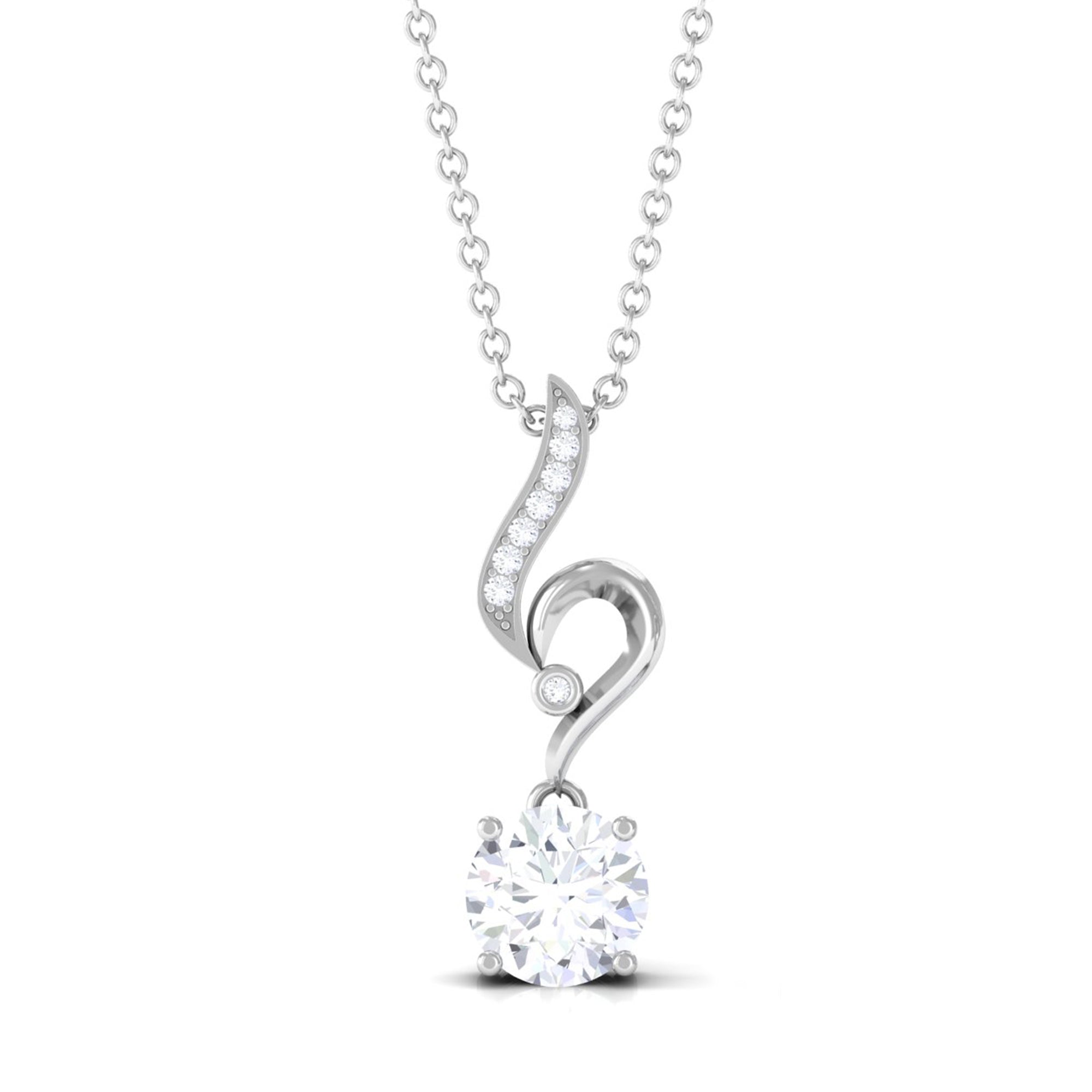 Vibrant Grown Labs-Minimal Lab Grown Diamond Solitaire Pendant Necklace