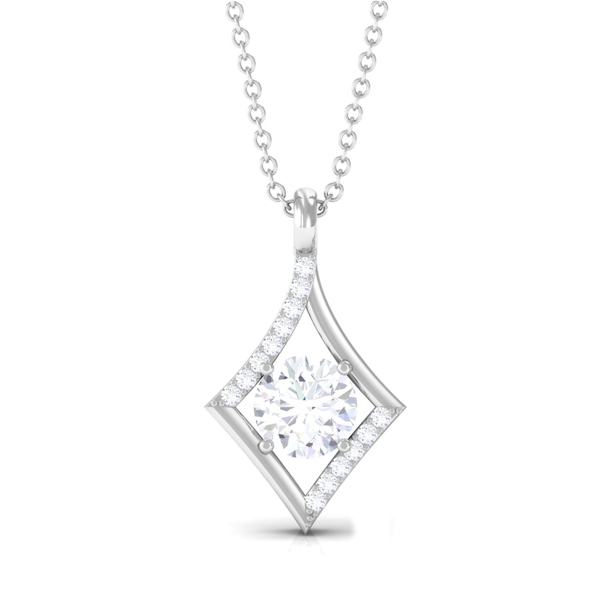 Vibrant Grown Labs-Minimal Lab Grown Diamond Pendant Necklace