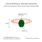 Vibrant Grown Labs-Oval Lab Grown Emerald Solitaire Engagement Ring