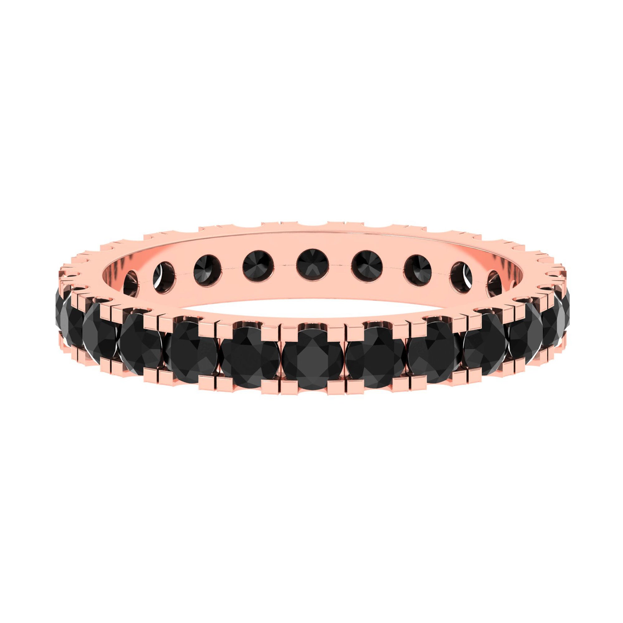 Vibrant Grown Labs-Lab Created Black Diamond Eternity Band Ring