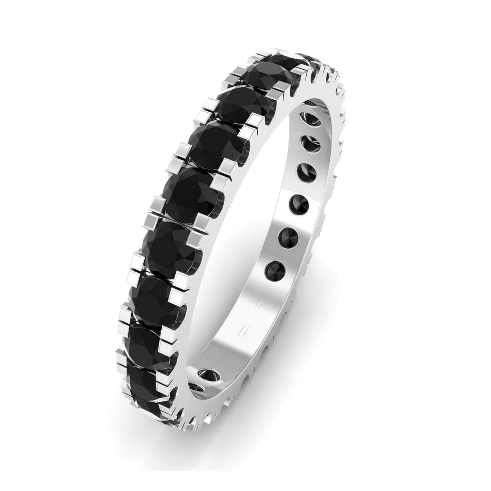 Vibrant Grown Labs-Lab Created Black Diamond Eternity Band Ring