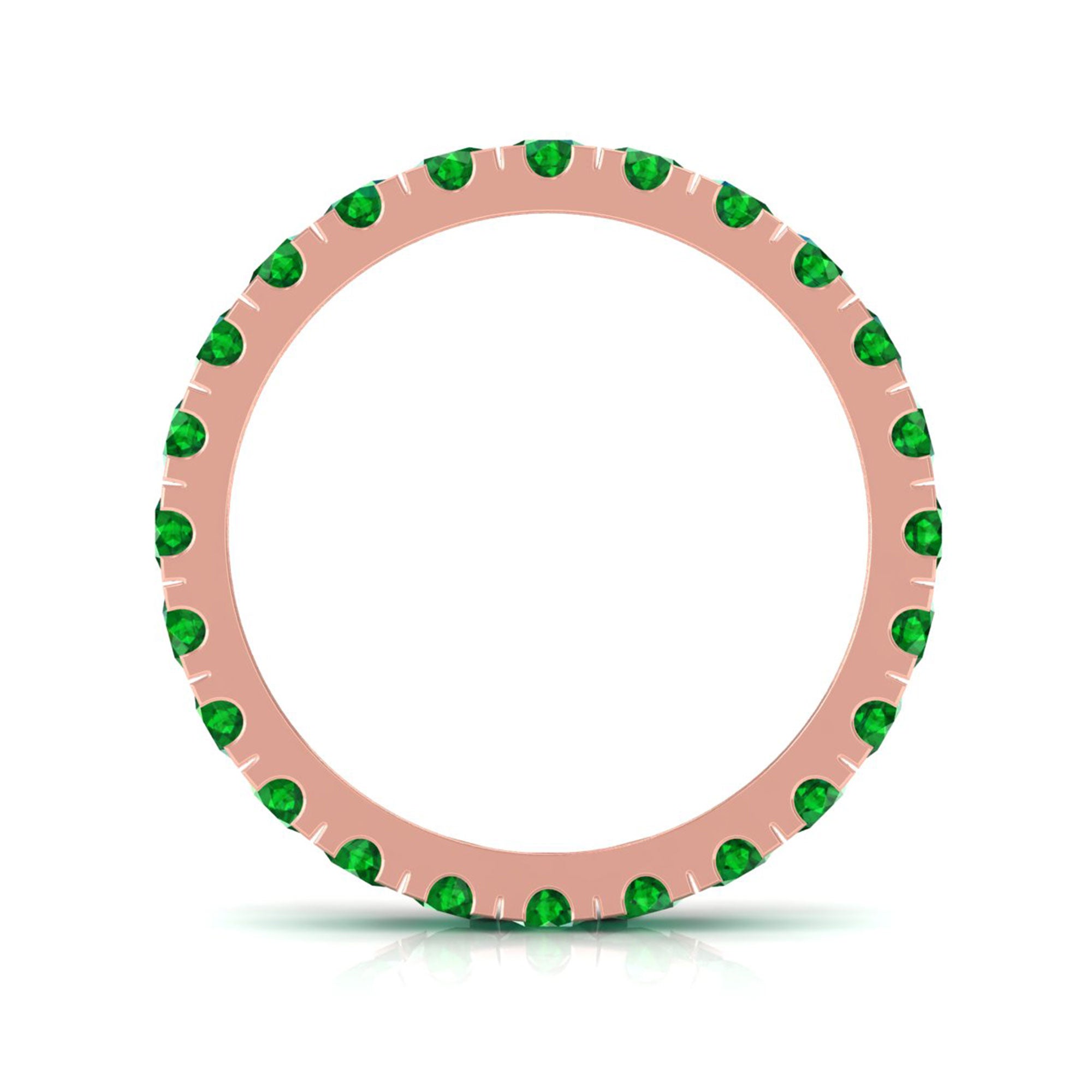 Vibrant Grown Labs-Lab Grown Emerald Wedding Eternity Ring