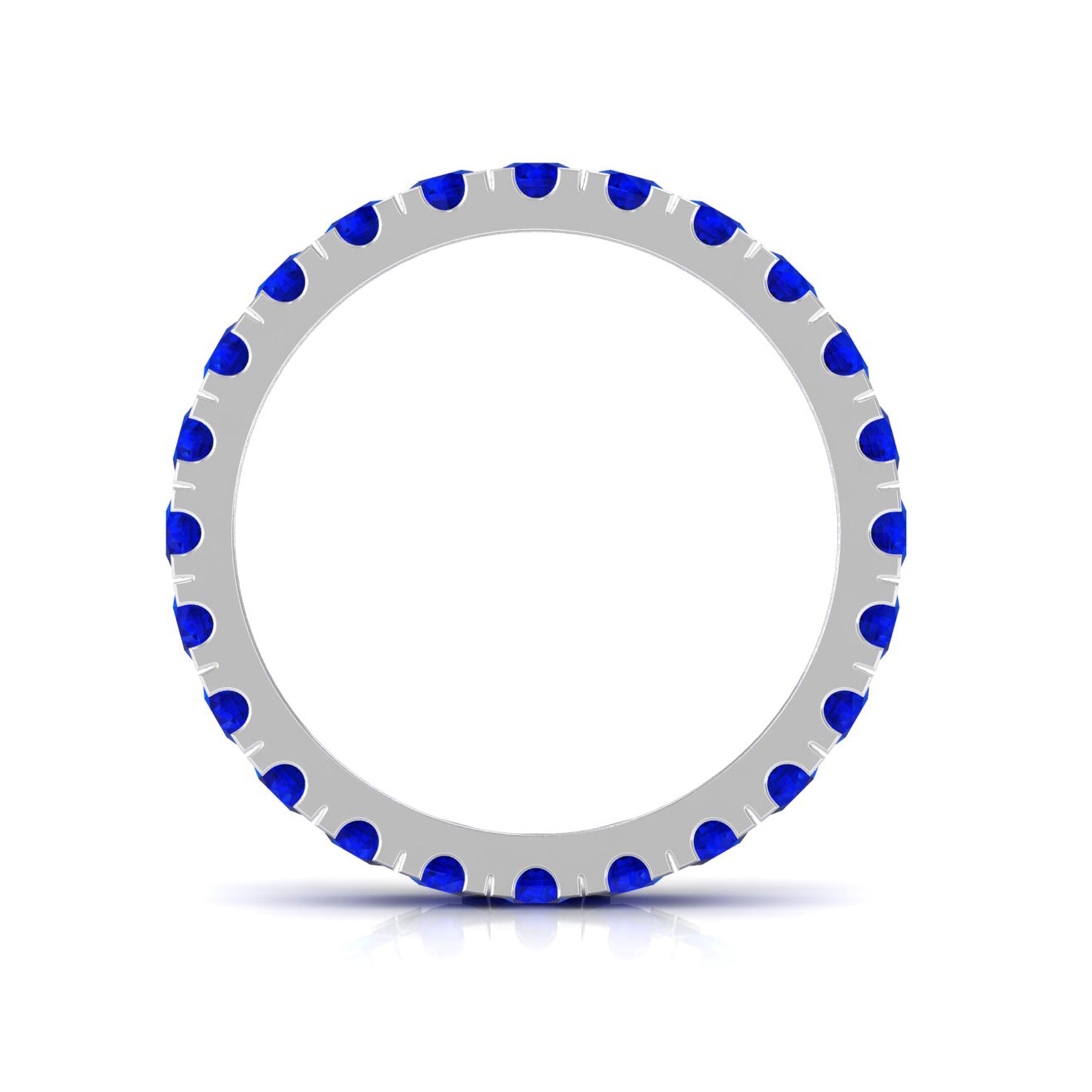 Vibrant Grown Labs-Lab Grown Blue Sapphire Minimal Eternity Band Ring