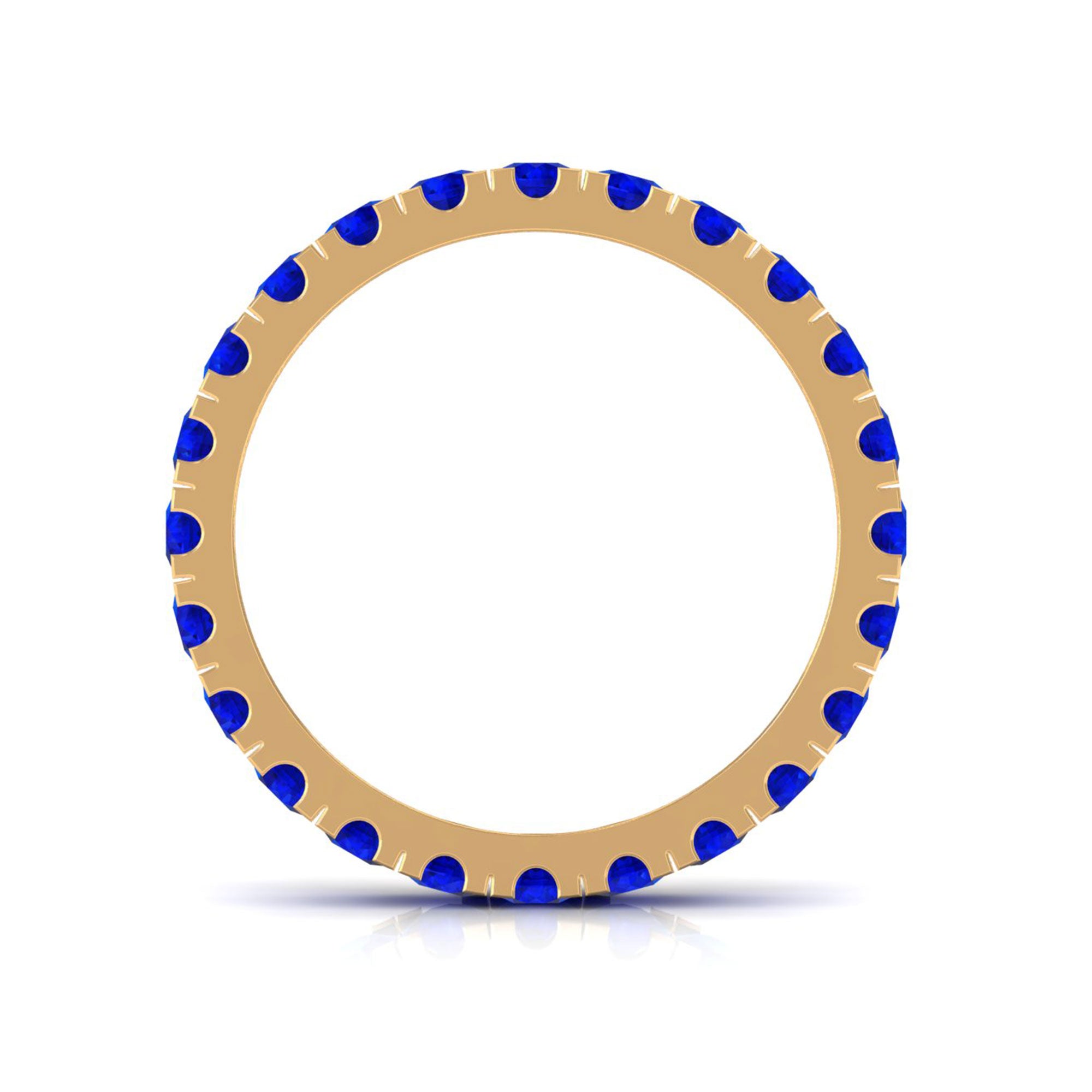 Vibrant Grown Labs-Lab Grown Blue Sapphire Minimal Eternity Band Ring