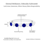 Vibrant Grown Labs-Lab Grown Blue Sapphire Minimal Eternity Ring