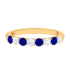 Vibrant Grown Labs-Lab Grown Blue Sapphire Minimal Eternity Ring