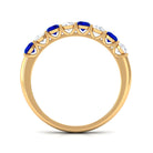 Vibrant Grown Labs-Lab Grown Blue Sapphire Minimal Eternity Ring