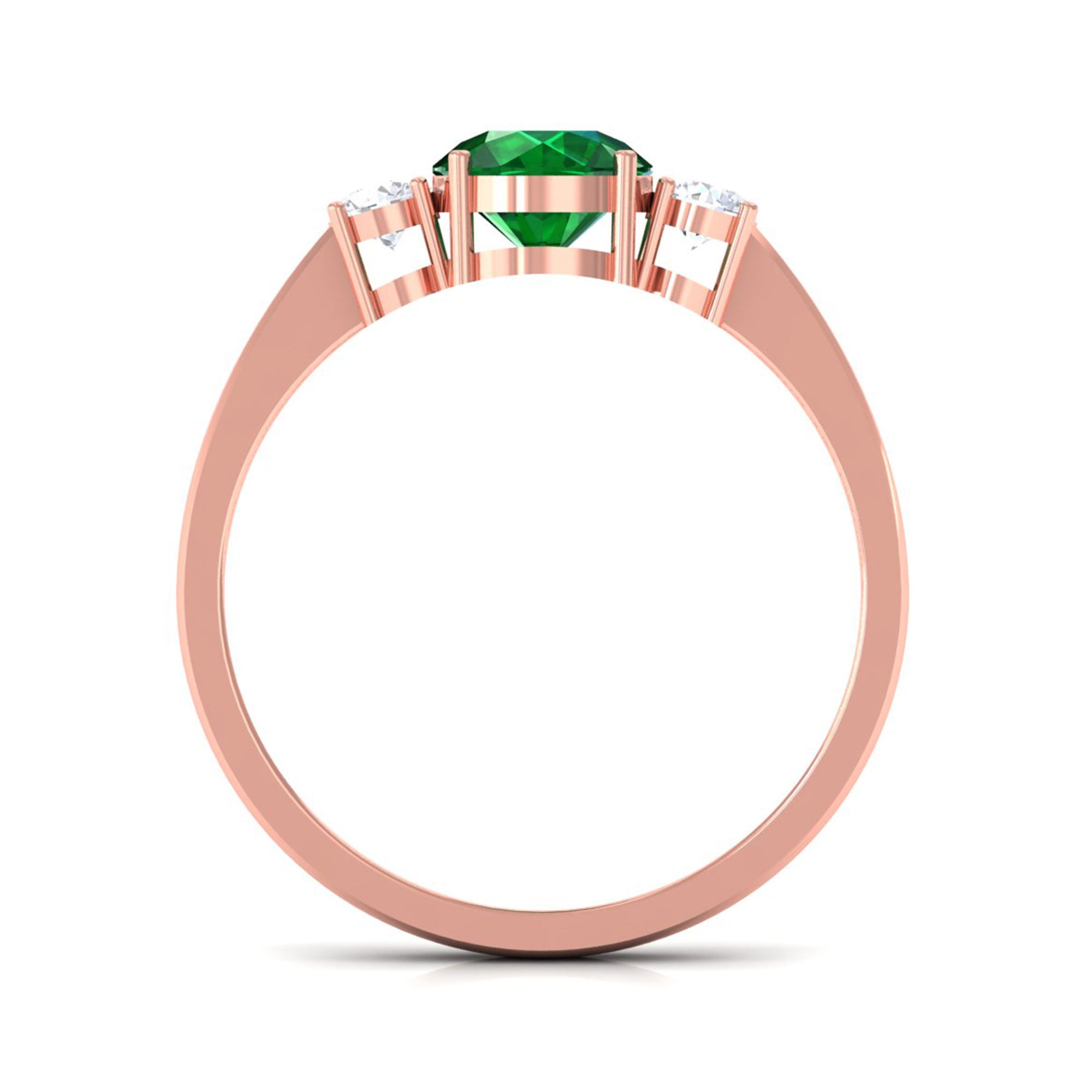 Vibrant Grown Labs-Lab Created Emerald Solitaire Promise Ring