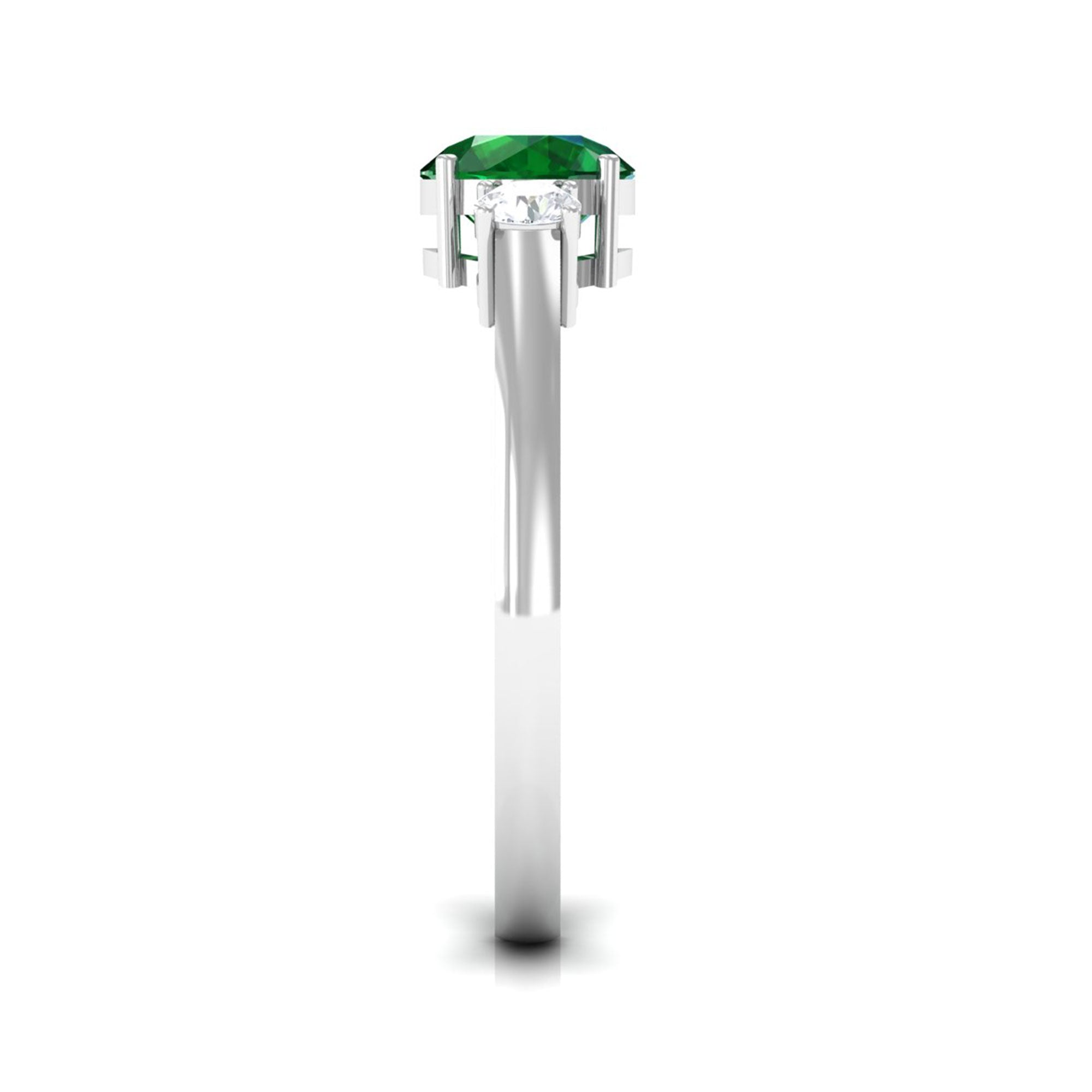 Vibrant Grown Labs-Lab Created Emerald Solitaire Promise Ring