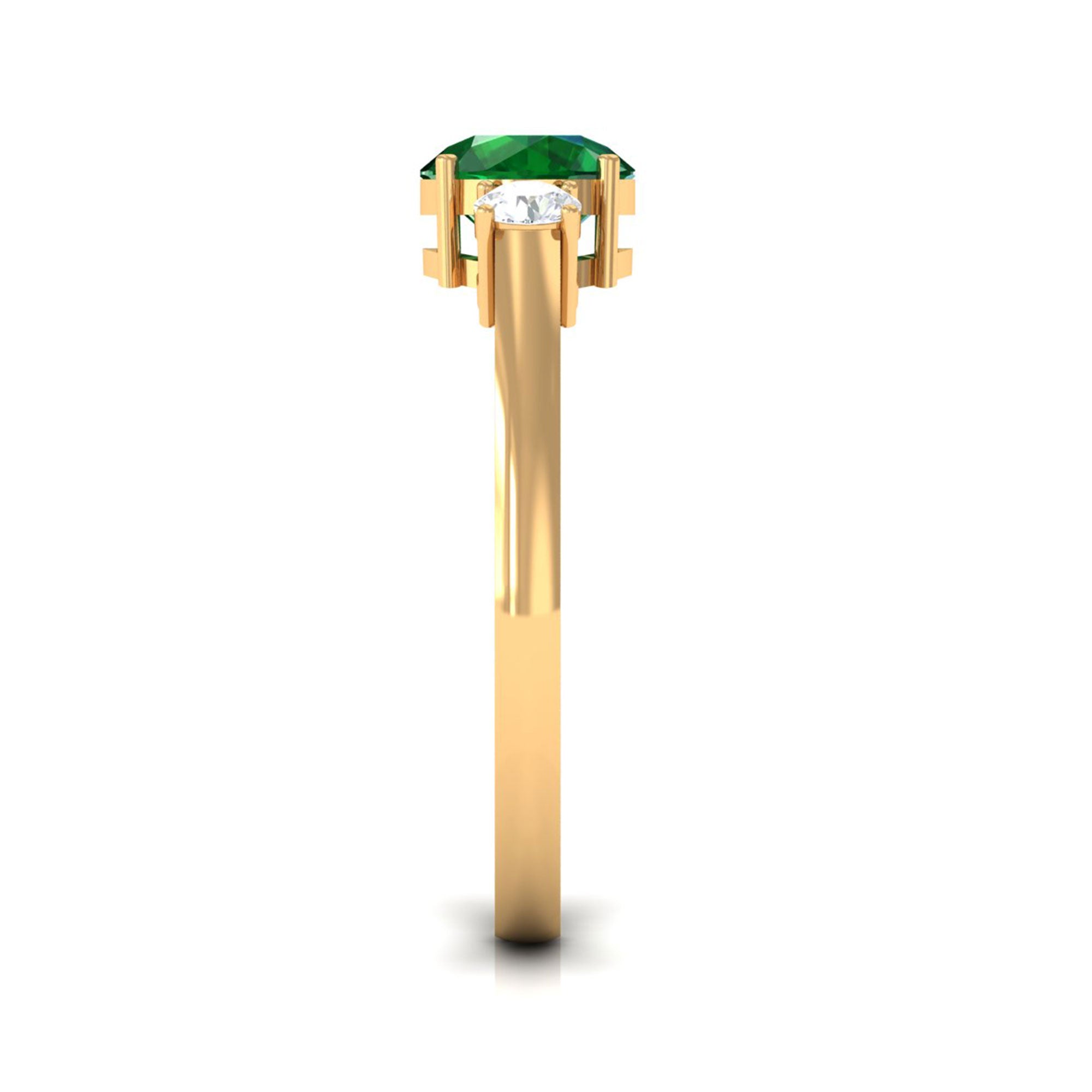 Vibrant Grown Labs-Lab Created Emerald Solitaire Promise Ring