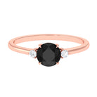 Vibrant Grown Labs-Round Lab Created Black Diamond Solitaire Promise Ring