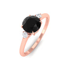 Vibrant Grown Labs-Round Lab Created Black Diamond Solitaire Promise Ring