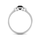 Vibrant Grown Labs-Round Lab Created Black Diamond Solitaire Promise Ring