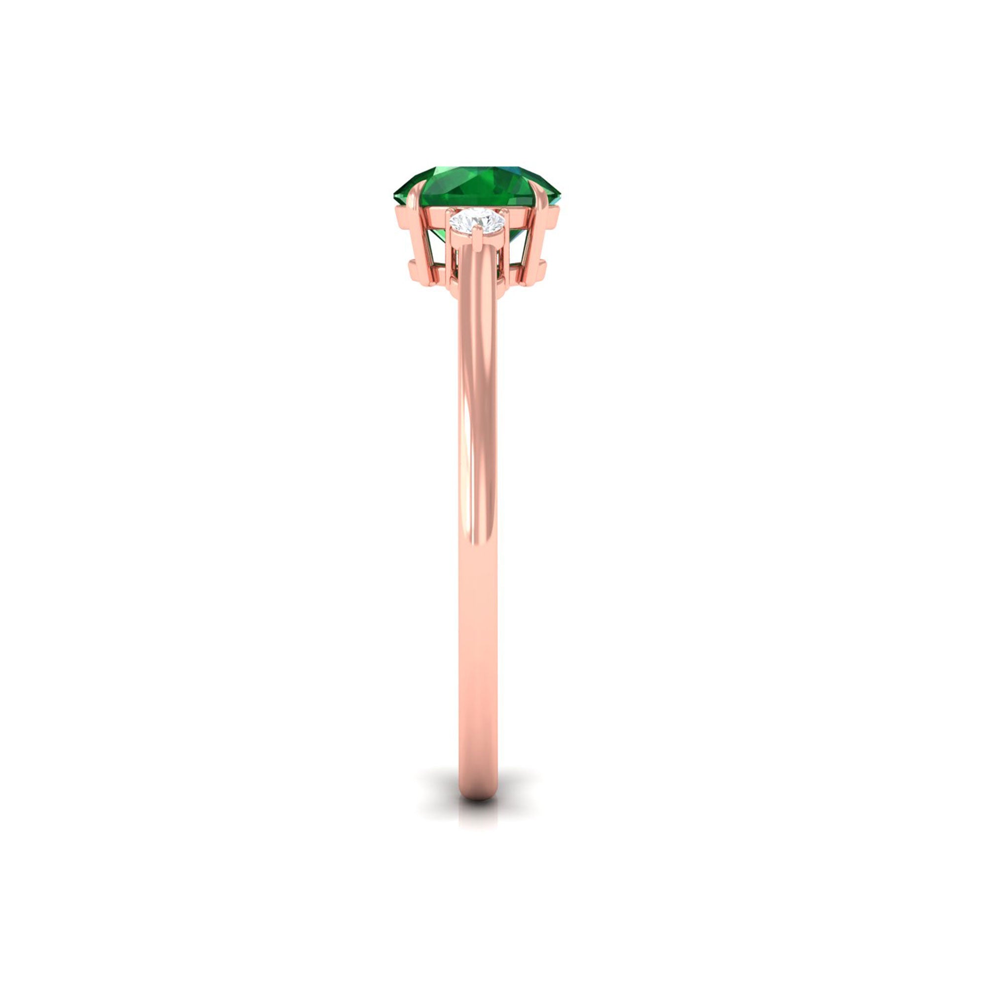 Vibrant Grown Labs-Lab Grown Emerald Minimal Promise Ring