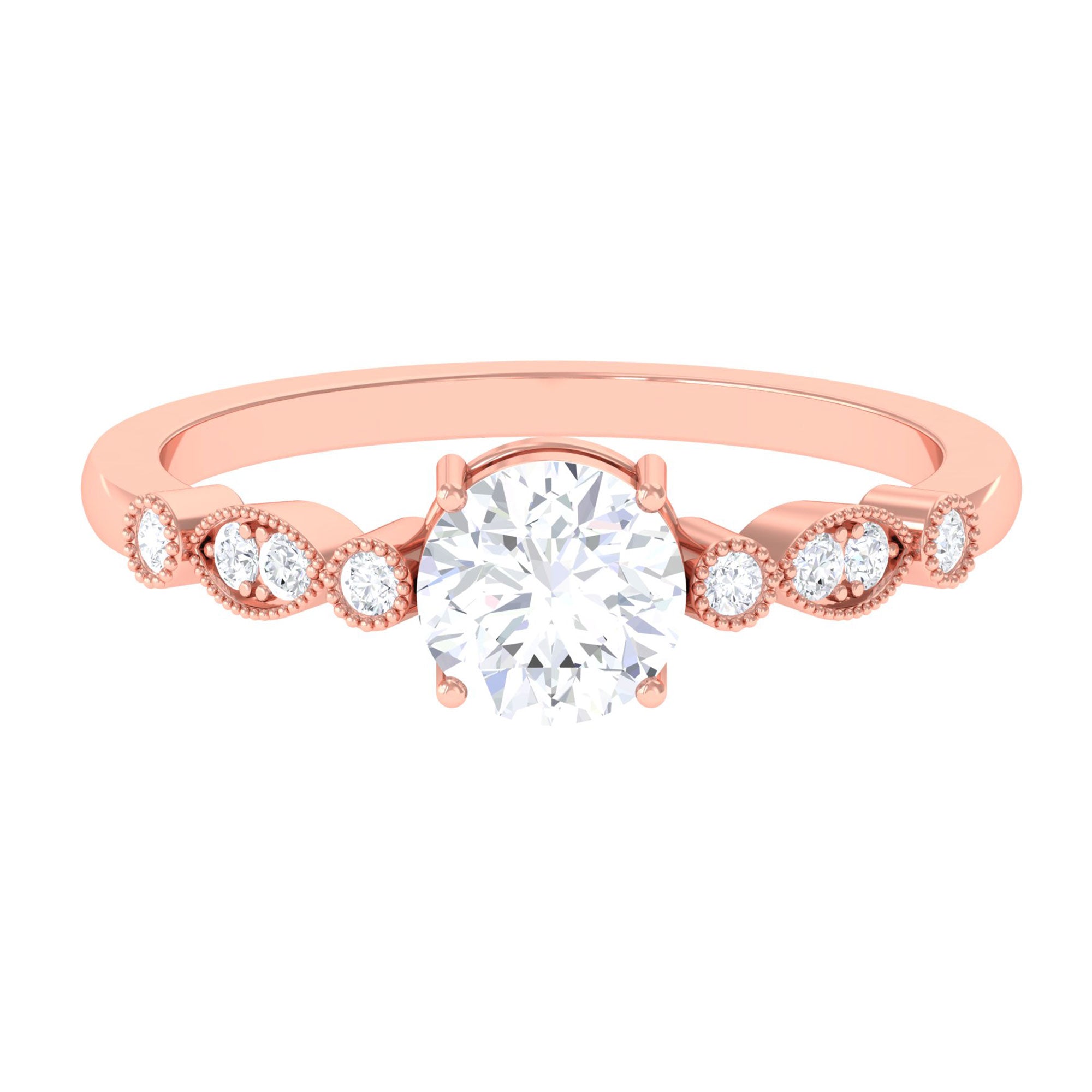 Vibrant Grown Labs-Classic Solitaire Lab Grown Diamond Engagement Ring