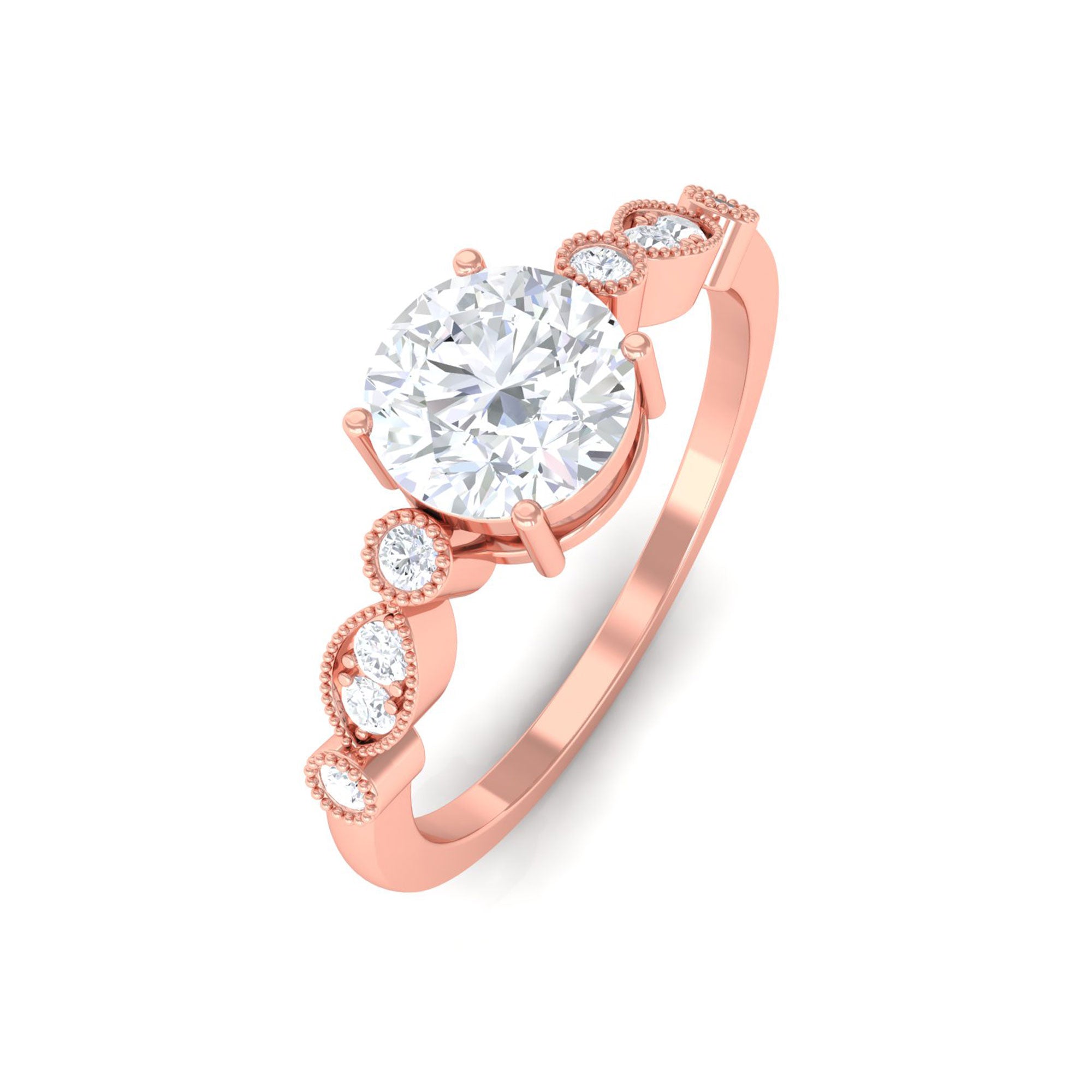 Vibrant Grown Labs-Classic Solitaire Lab Grown Diamond Engagement Ring