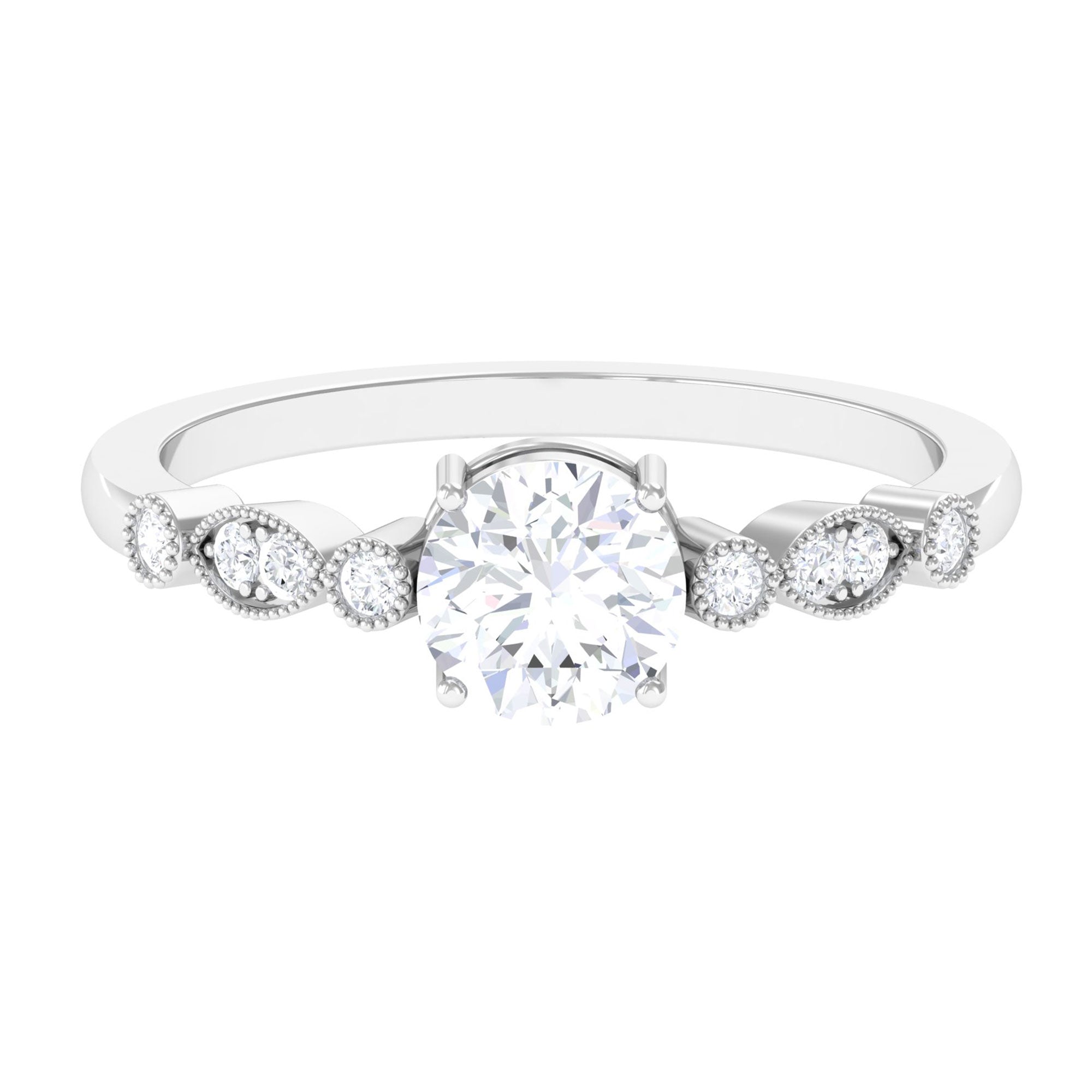 Vibrant Grown Labs-Classic Solitaire Lab Grown Diamond Engagement Ring