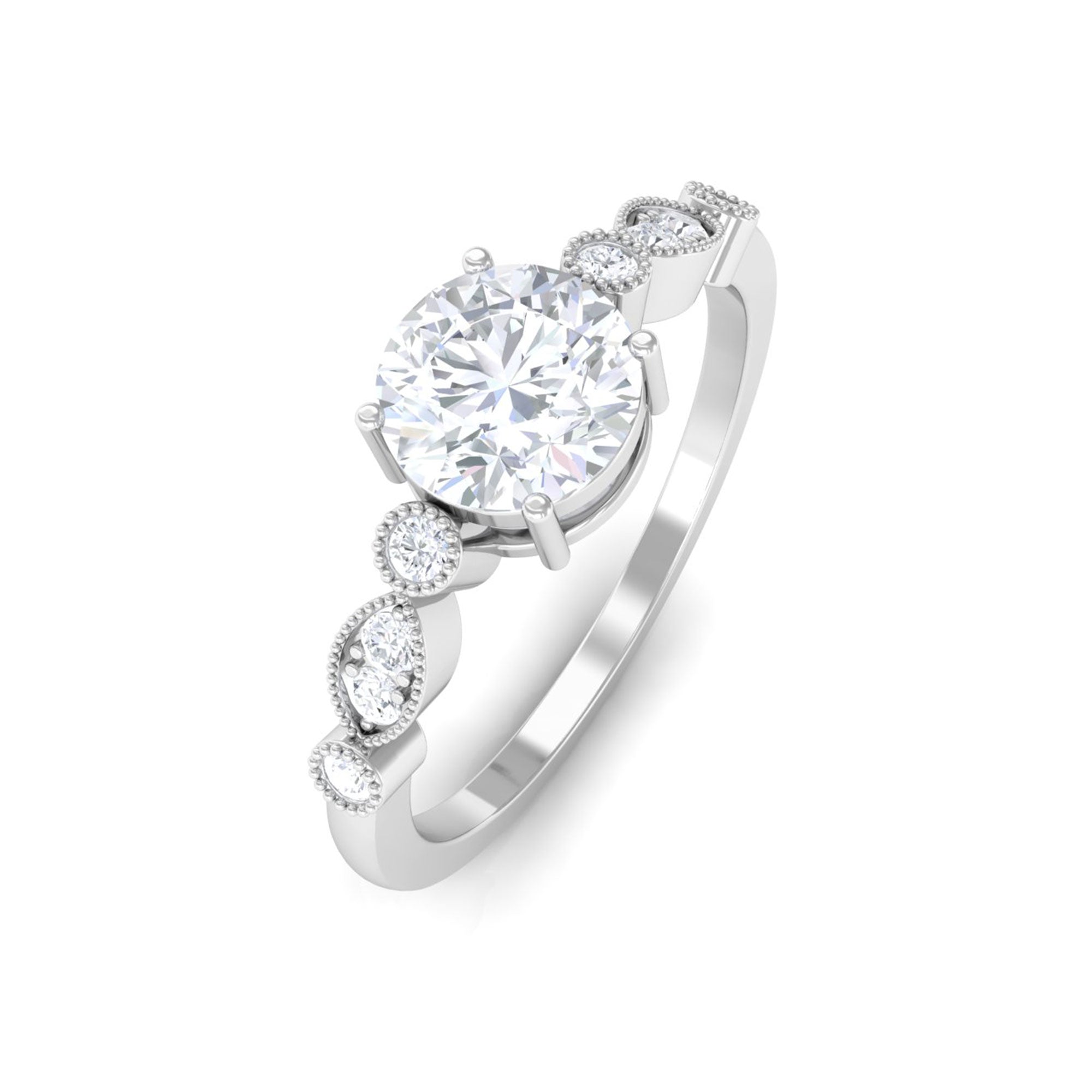 Vibrant Grown Labs-Classic Solitaire Lab Grown Diamond Engagement Ring