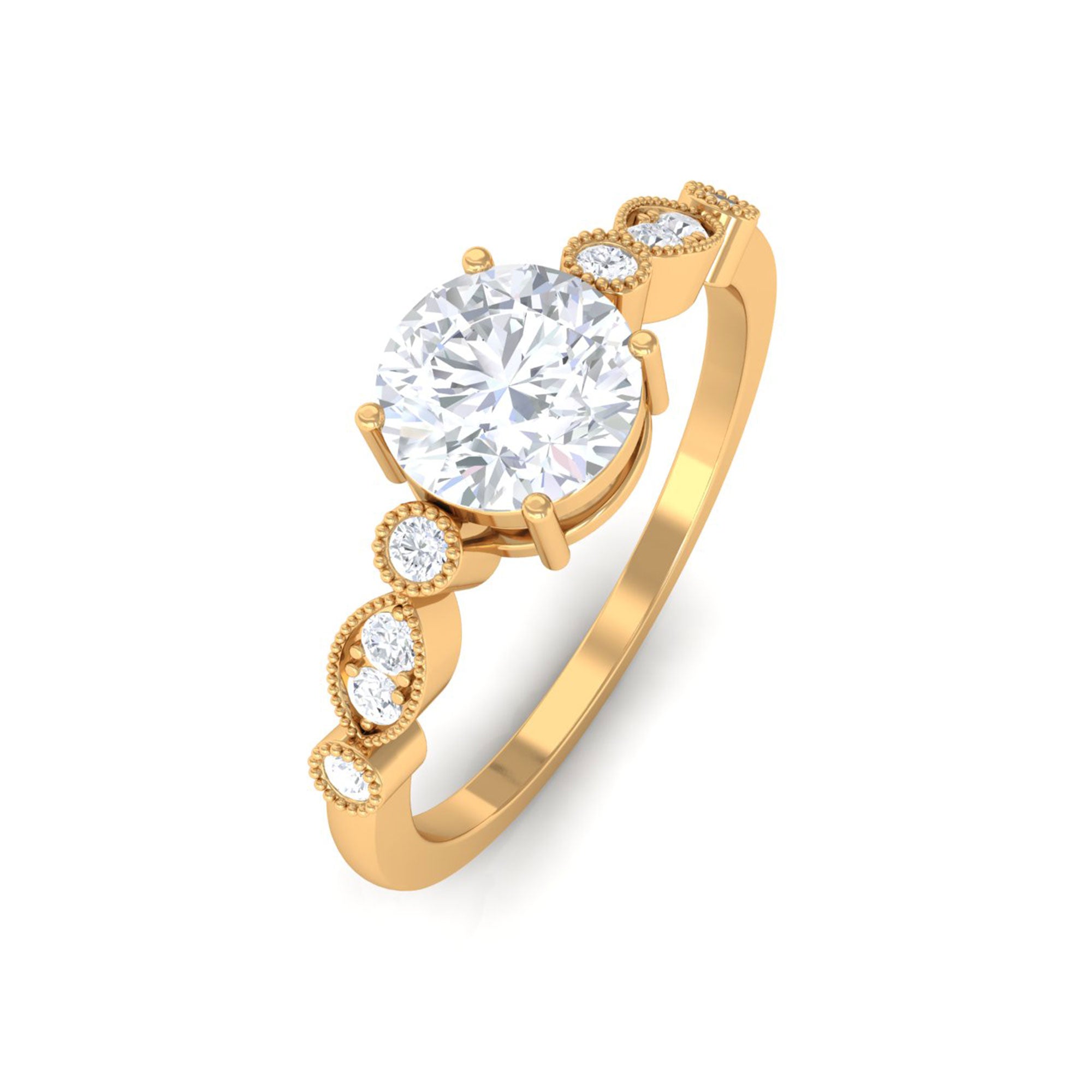 Vibrant Grown Labs-Classic Solitaire Lab Grown Diamond Engagement Ring