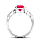 Vibrant Grown Labs-Minimal Lab Created Ruby Promise Ring for Women