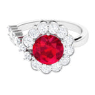 Vibrant Grown Labs-Lab Grown Ruby Minimal Promise Ring with Halo