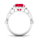 Vibrant Grown Labs-Classic Lab Grown Ruby Engagement Ring