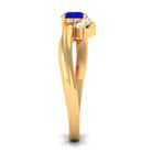 Vibrant Grown Labs-Minimal Lab Grown Blue Sapphire Promise Ring for Women