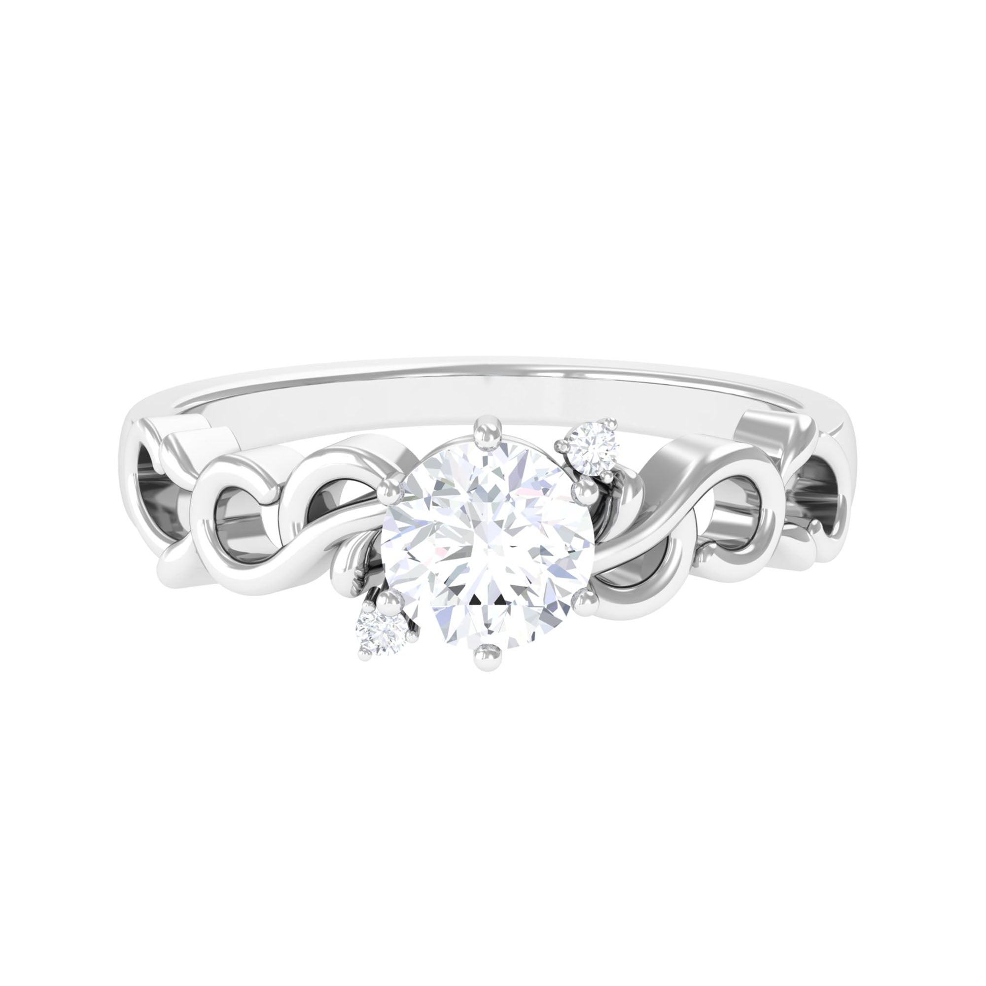 Lab Grown Diamond Promise Engagement Ring Lab Grown Diamond - ( EF-VS ) - Color and Clarity - Vibrant Grown Labs