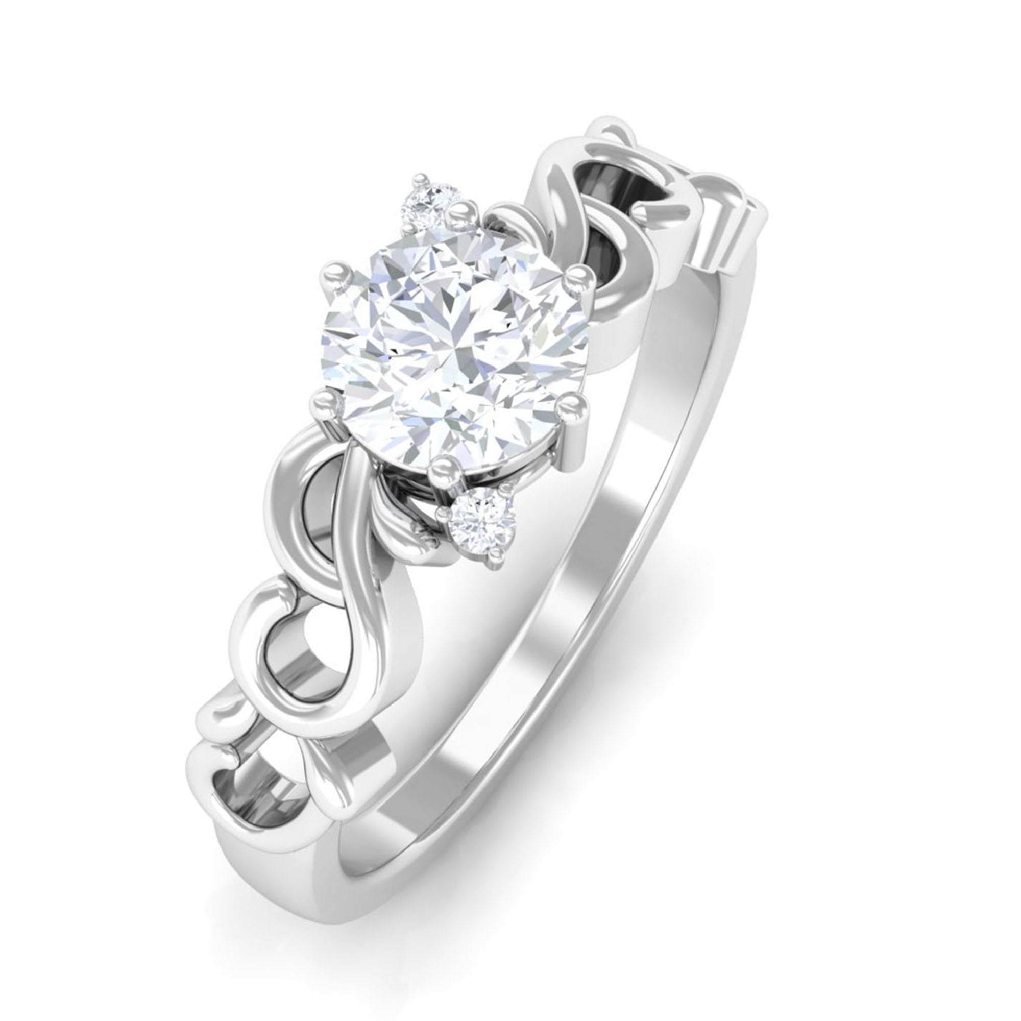 Lab Grown Diamond Promise Engagement Ring Lab Grown Diamond - ( EF-VS ) - Color and Clarity - Vibrant Grown Labs