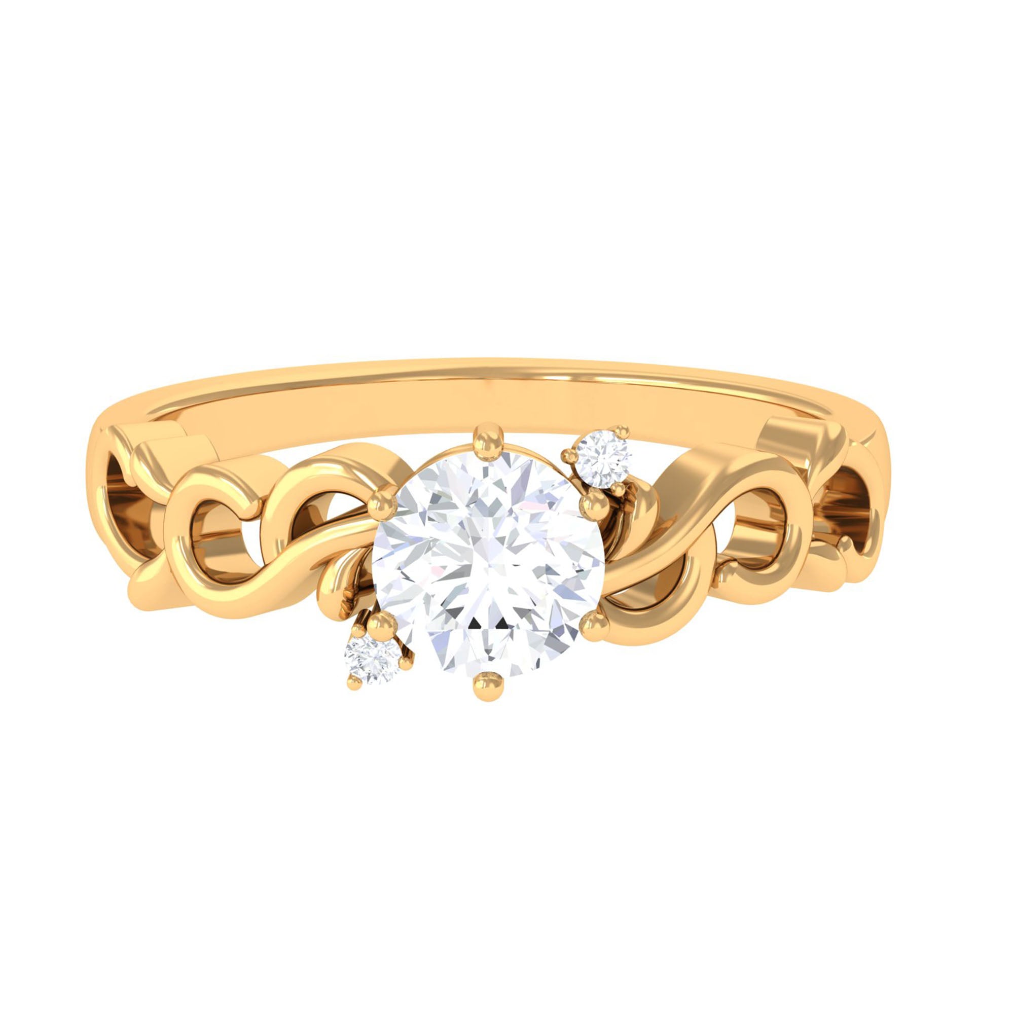 Lab Grown Diamond Promise Engagement Ring Lab Grown Diamond - ( EF-VS ) - Color and Clarity - Vibrant Grown Labs