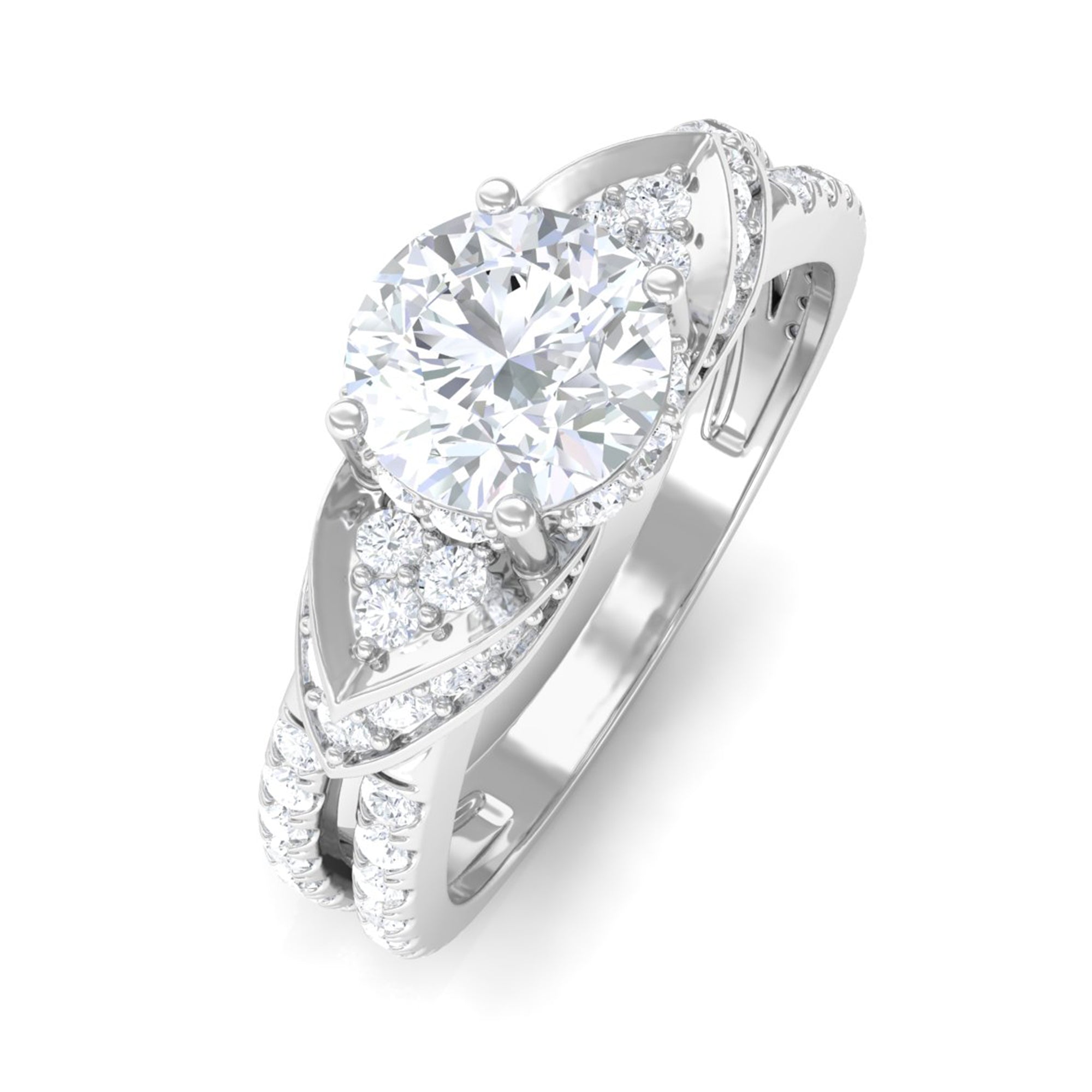 Classic Lab Grown Diamond Engagement Ring Lab Grown Diamond - ( EF-VS ) - Color and Clarity - Vibrant Grown Labs