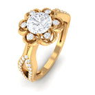 Nature Inspired Lab Grown Diamond Engagement Ring Lab Grown Diamond - ( EF-VS ) - Color and Clarity - Vibrant Grown Labs