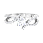 Designer Engagement Ring with Lab Grown Diamond Lab Grown Diamond - ( EF-VS ) - Color and Clarity - Vibrant Grown Labs