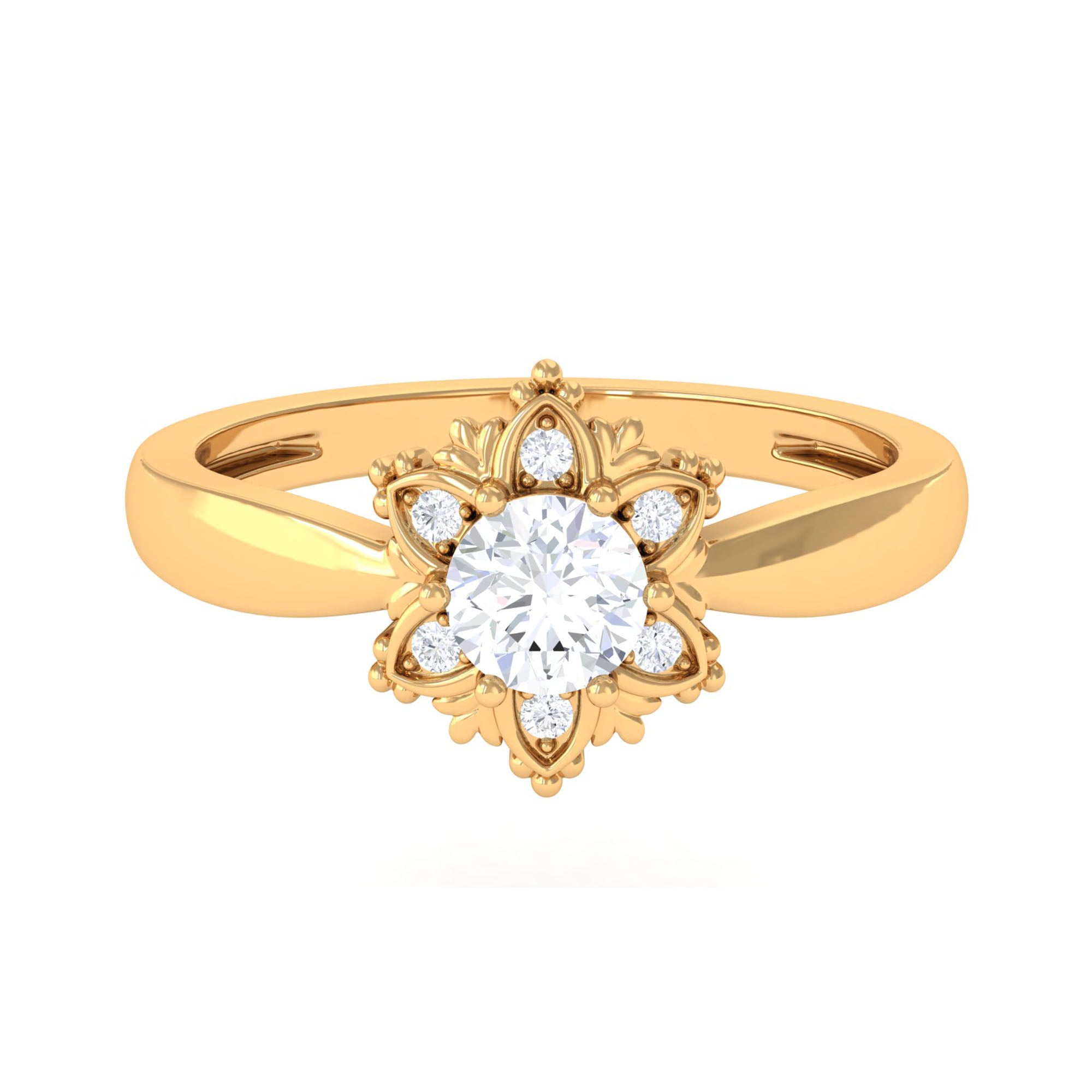 Vibrant Grown Labs-Lab Grown Diamond Nature Inspired Promise Ring